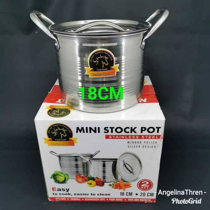 Mini stock Pot stainless steel / Panci stainless steel 18CM