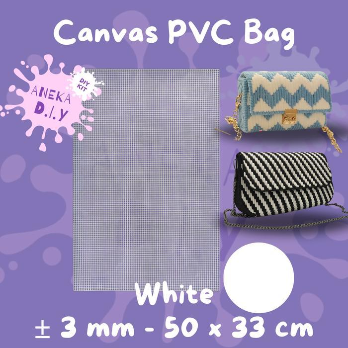 Plastic Canvas / Kanvas Bentuk Tas Plastik DIY / Plastic Canvas DIY Kit Clutch Purse / Tas Tangan