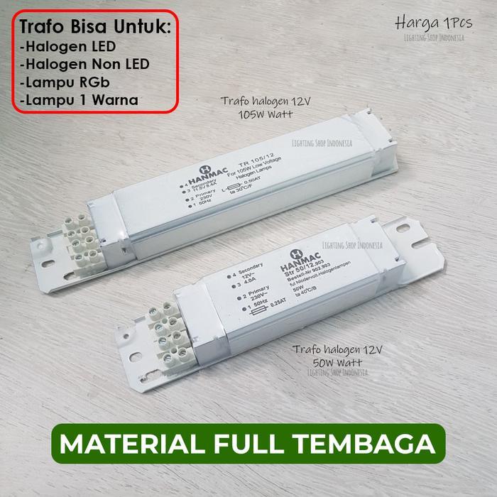 Trafo driver transformer 12volt AC halogen pijar led 50watt 105watt bisa untuk rgb dan 1warna 12v ac
