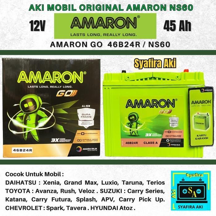 Aki Mobil Apv, Carry Pickup, Grand Max, Luxio, Taruna Amaron Go Ns60 / 46B24R Mf 45A