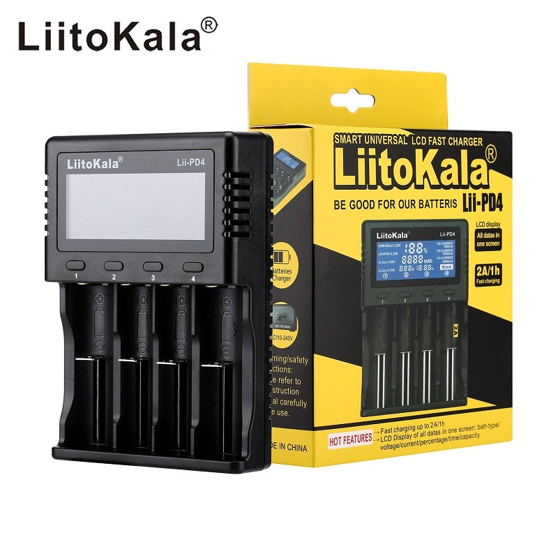 LiitoKala lii-M4 lii-PD2 lii-PD4 lii-S4 lii-S2 lii-500 lii-S8 LCD Battery Charger For 21700 18650