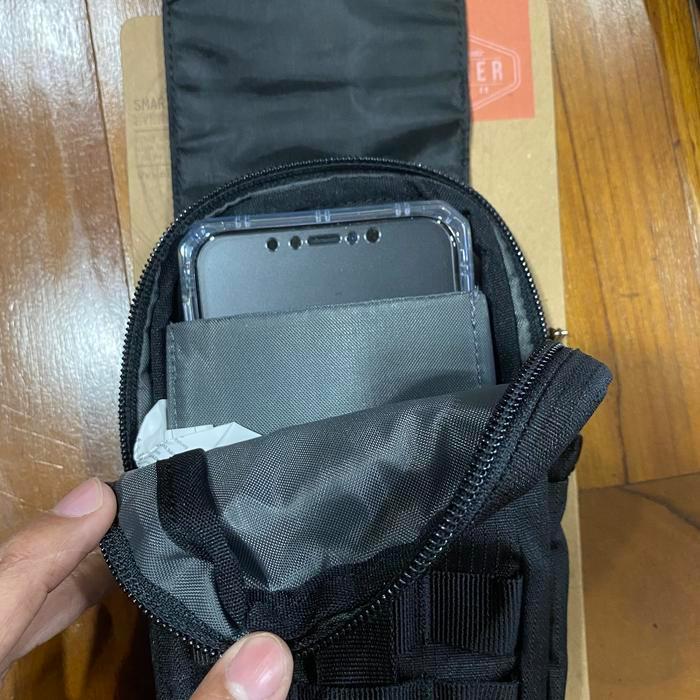 Tas Pinggang Pria Tas Hp Pinggang Eiger 910005397 Dispatch Phonecase 1F - Black