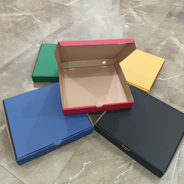 Kardus / Box Karton / Corrugated / Die Cut / Pizza Box 25x25x5 FULL COLOR