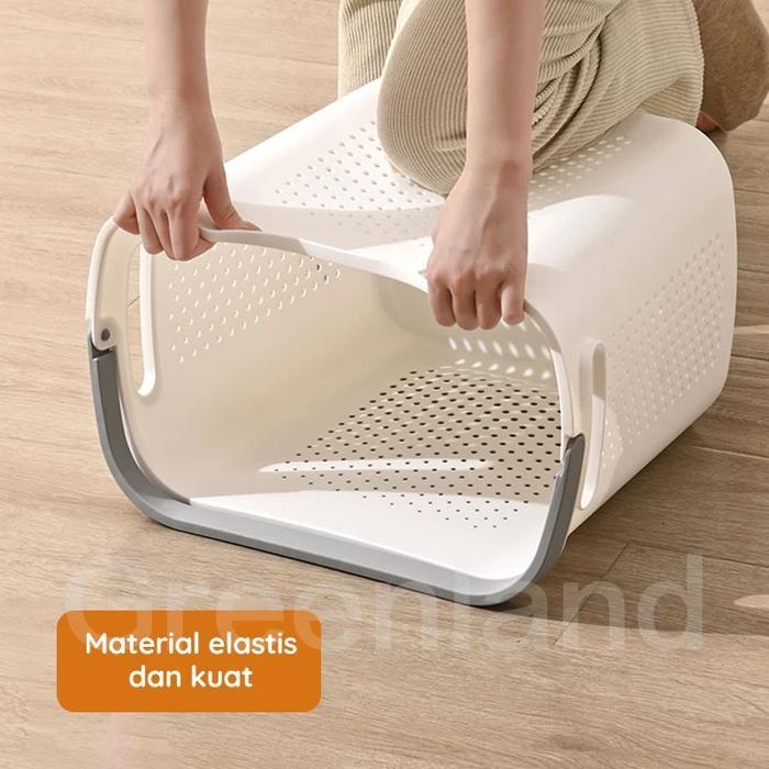 Keranjang Pakaian Kotor Keranjang Laundry Plastik Laundry Bag Serbaguna Multifungsi Bak Baju
