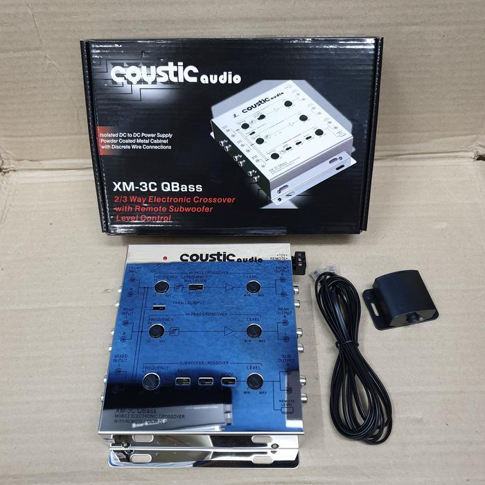 Crossover Aktif Coustic XM 3C Qbass - Remote Subwoofer Control Cross over Audio Mobil Murah Coustic