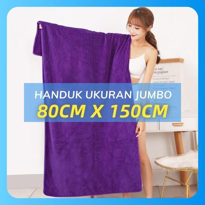 "New" Handuk Mandi Dewasa Jumbo Microfiber 90x160 cm - 100% Katun Terry, Serap Air Maksimal, Cocok