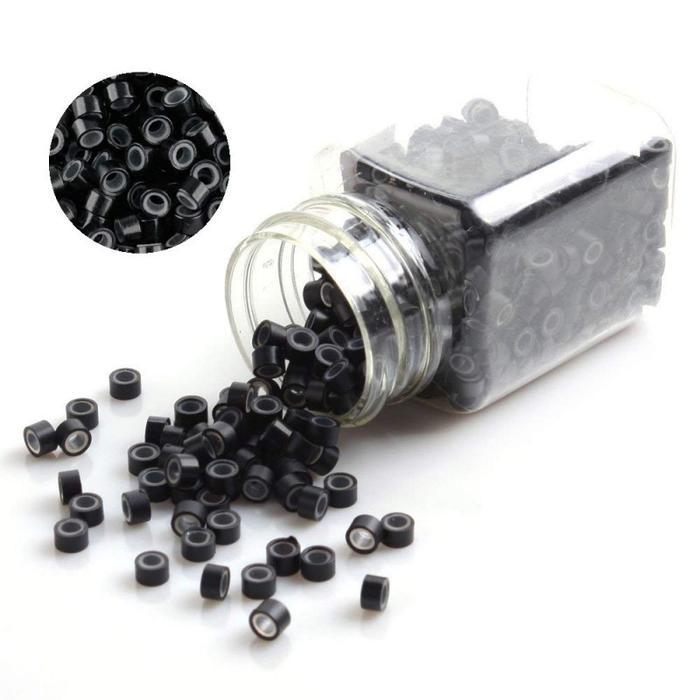 Ring Rambut Sambung 500pcs Ring Hair Extension Bahan Silikon Sambung Rambut Ukuran Besar Jumbo Drat
