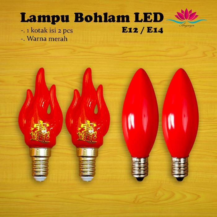 Lampu Sembahyang Bohlam Led Energi Warna Merah