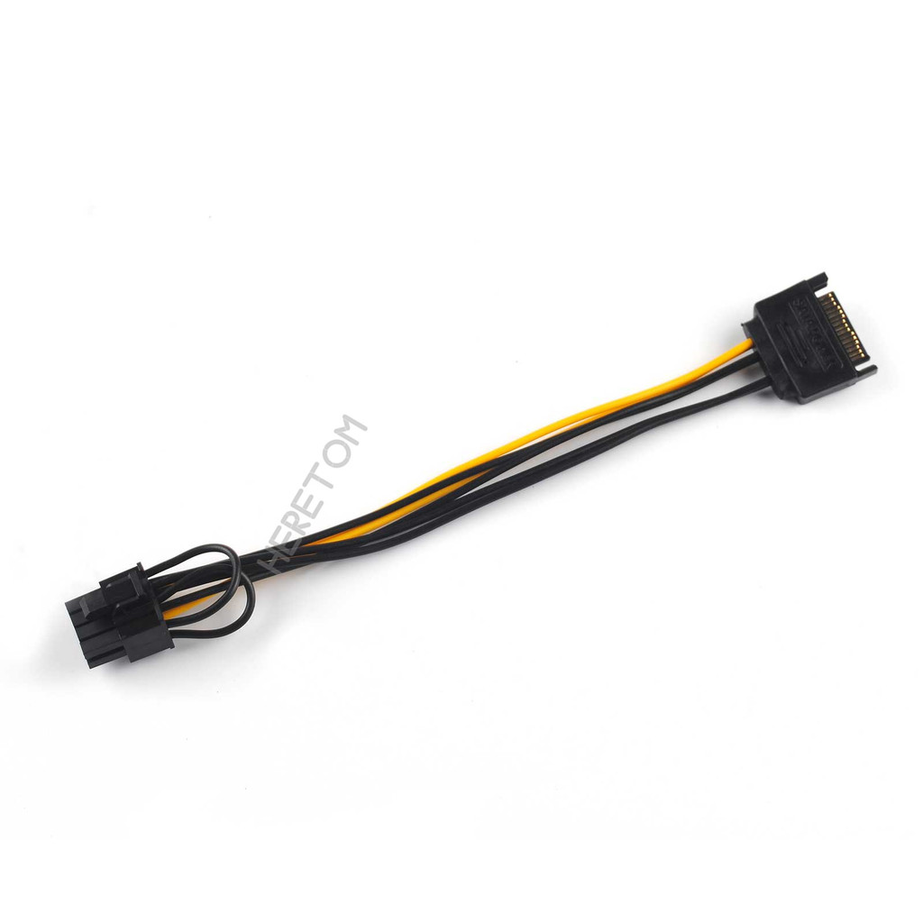 SATA NEW 15 pin Male to 8 pin ( 6+2 ) PCI-Express PCIe Video Graphic Card GPU Power Adapter Cable