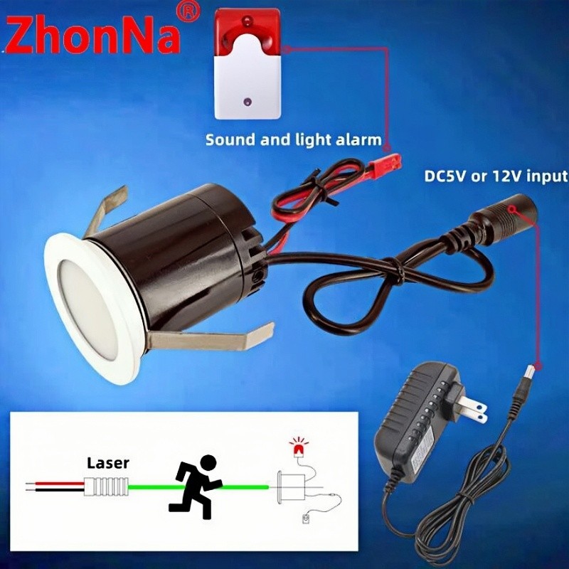 Green Laser Module for Escape Room Games,532nm 50mw Dual chip large-area receiver, sound and light