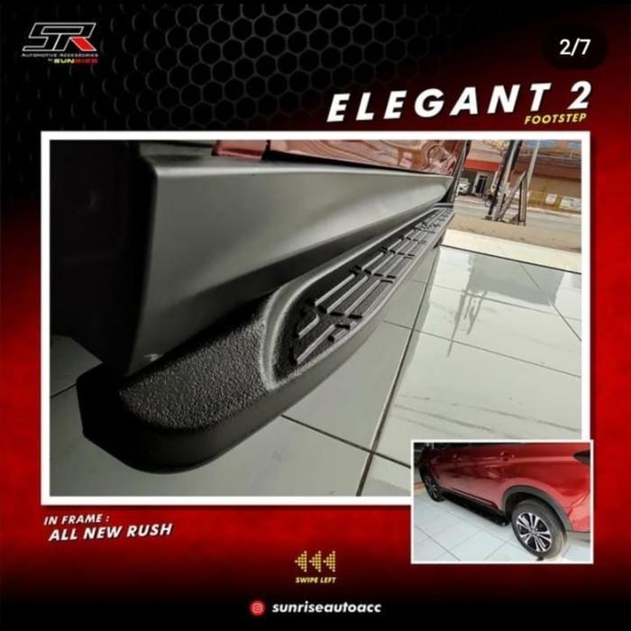 Foot step injakan samping mobil All new rush / all new Terios 2017 - 2025 merek sunrise Rhino Car