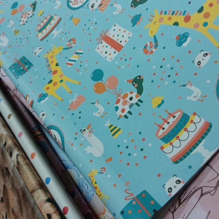Grosir Kertas Kado Sansan Wawa Jumbo 100 x 70 cm minimal 20 lembar