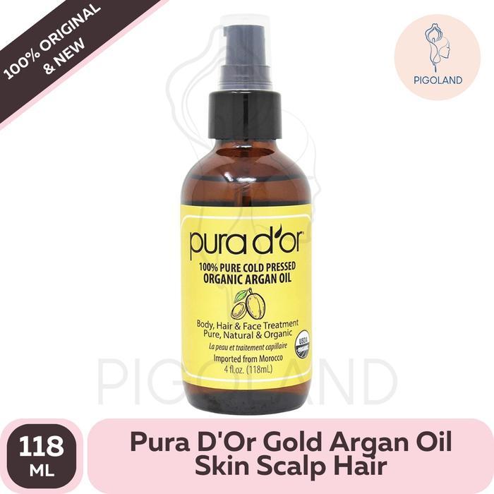 TERLARIS PURA D'OR D OR 100% Pure Organic Argan Oil for Body Hair Face 118 ML