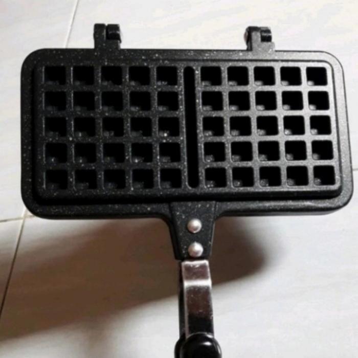 Nespresso - Loyang Cetakan Kue Belgian Waffle Maker Anti Lengket Alat Pembuat Croffle Manual Kompor