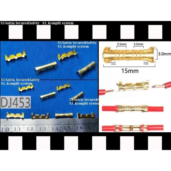 Isi 100Pcs Skun Press Dj453 Sambungan Kabel Jepit Dj 453 1.5Mm Schoon Sambung Populer