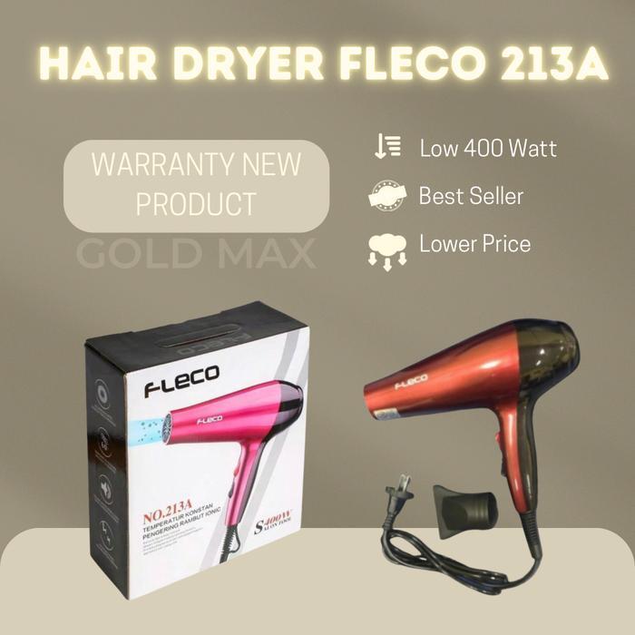 Hair Dryer Pengering Rambut Low Watt Fleco Hairdryer 400Watt