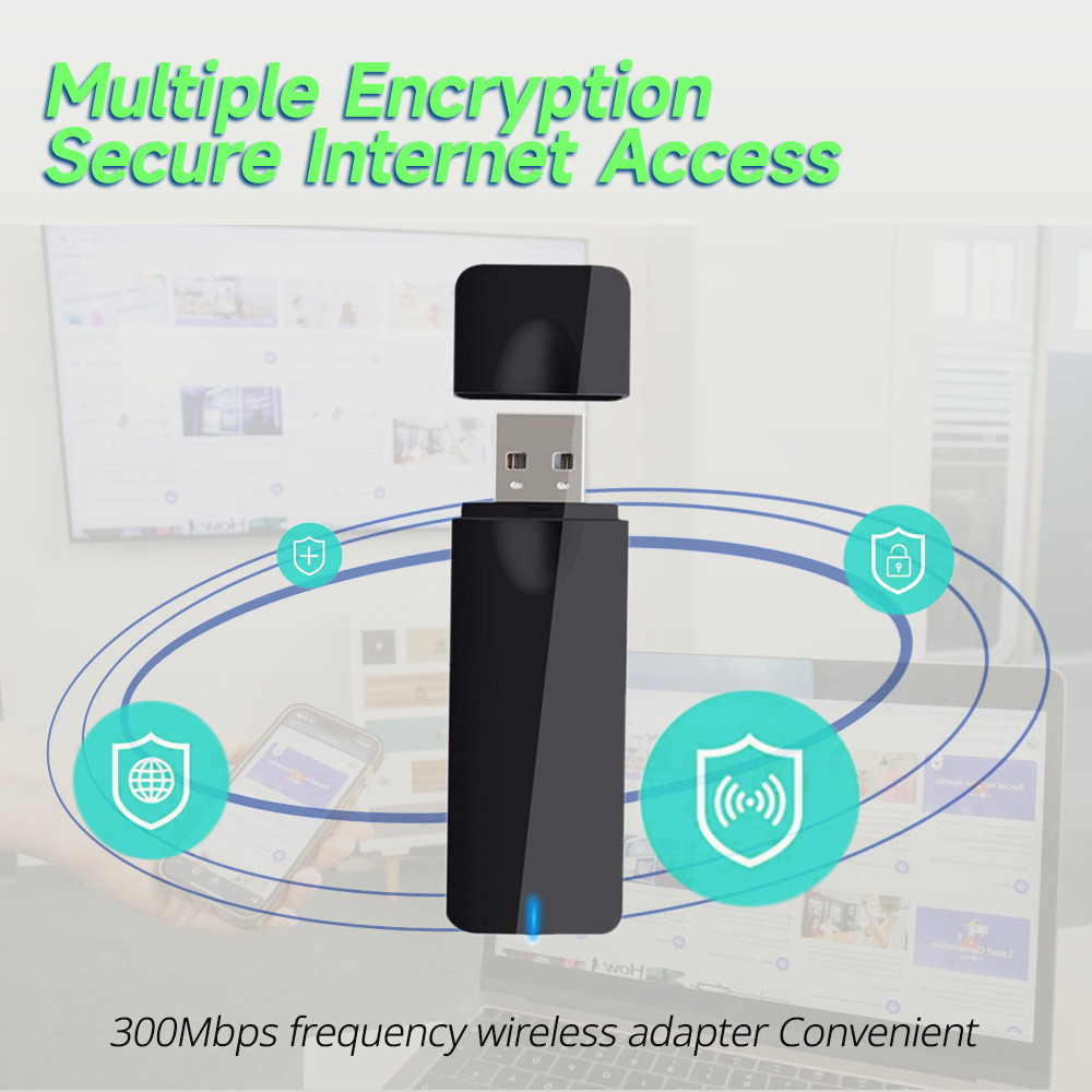 Kali Linux Wi-Fi Adapter RT5572 Chipset Dual Band 300Mbps Wireless USB WiFi Adapter Network Card