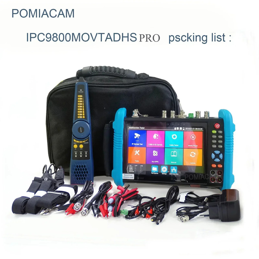 IPC9800 IPC CCTV test monitor 8MP AHD TVI CVI Tester PRO H.265 8K Video display tester monitor IP