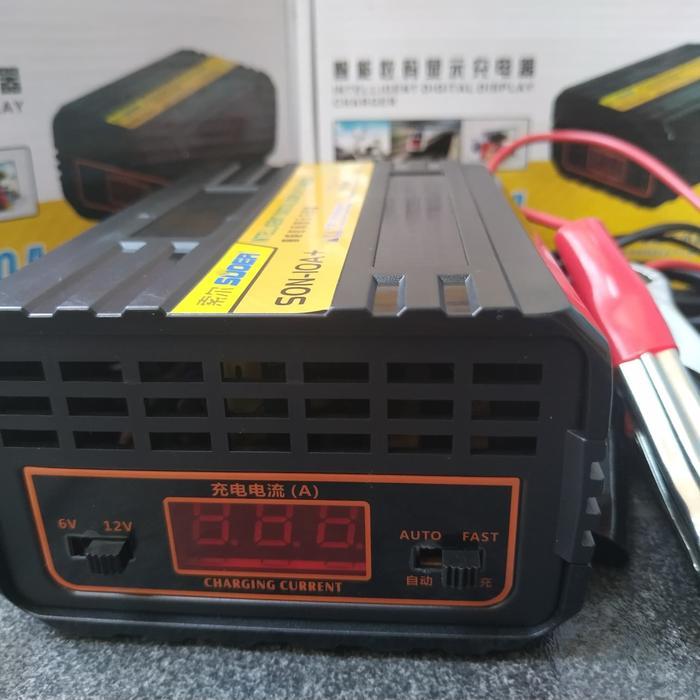 Cuci Gudang Alat Cas Aki Charger Accu Charge Aki 10A 10 A Otomatis Mobil Motor