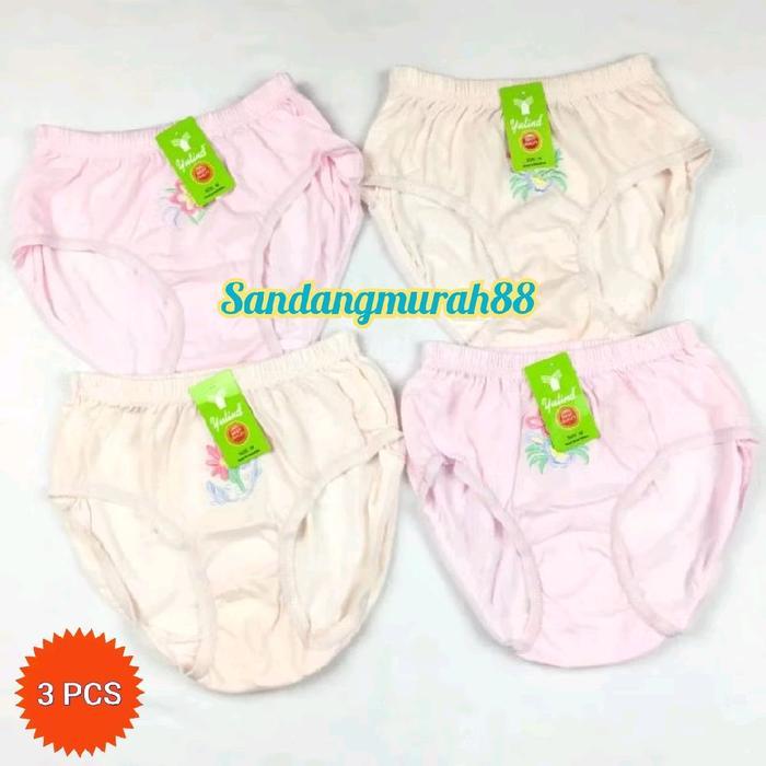 [ 3Pcs ] Cd Bordir Yutind Celana Dalam Bordir Yutind Terbaru
