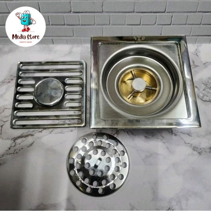 Floor drain mesin cuci anti bau kuningan/Floor Drain Kuningan Tebal Hiam /Saringan Got Anti Bau