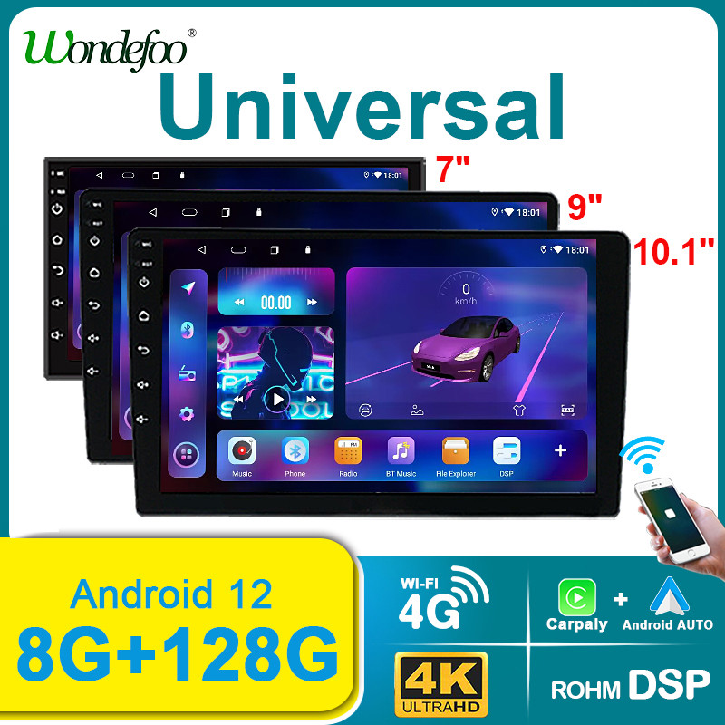 2 DIN Android 7" 9" 10" Universal Car Radio Stereo with Carplay Android Auto Bluetooth 4G for Volksw