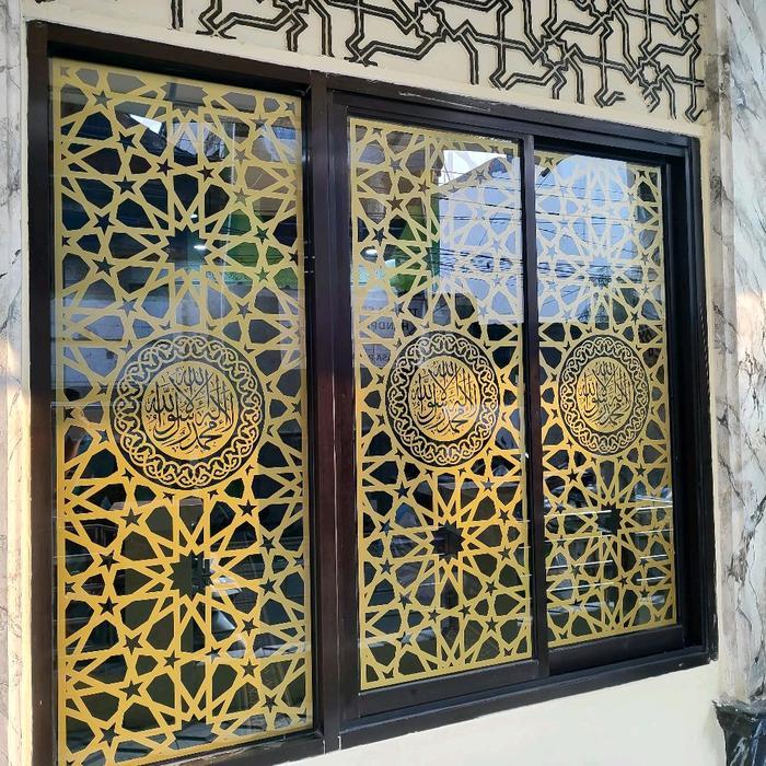 stiker jendela masjid/stiker ornamen