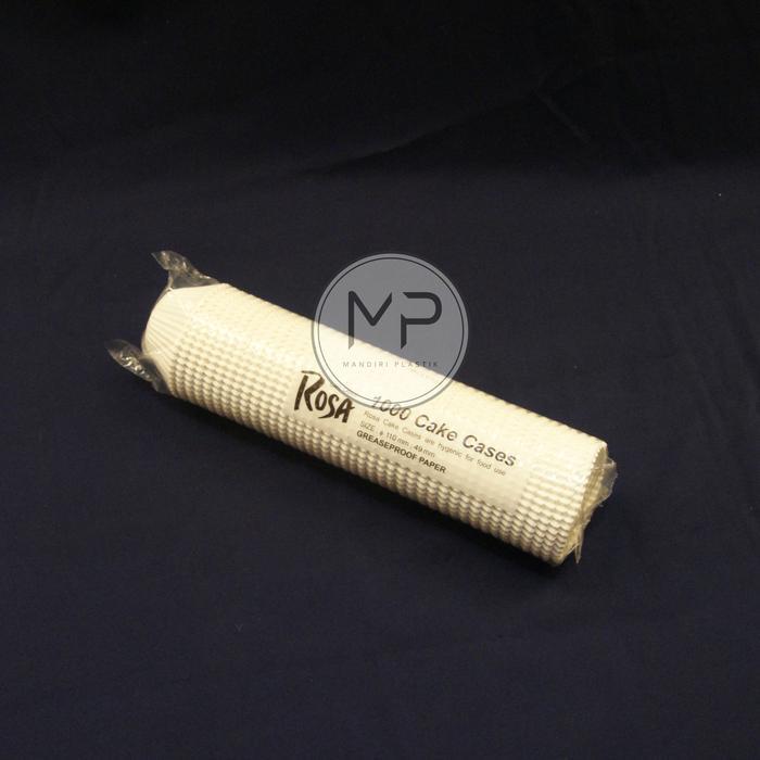 Cup Kue Kertas Besar Laminasi Anti Minyak / Paper Cake Cases Grease Proof PUTIH POLOS 110mm -1000Pcs