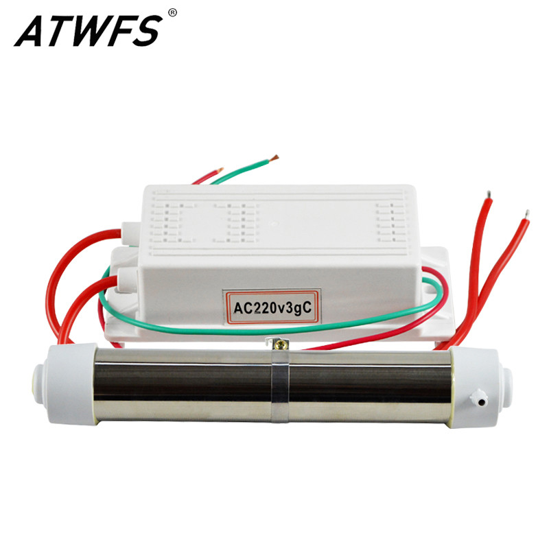 ATWFS New 220V 3g Portable Ozone Generator Air Water Ozone Generator Ozone Water Purifier