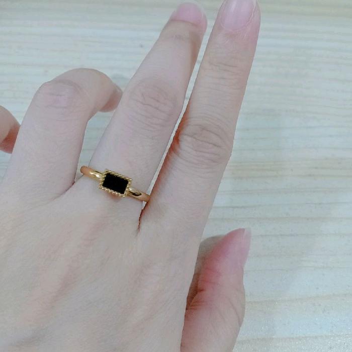 ANGELINE RING / CINCIN KOTAK HITAM TITANIUM PREMIUM