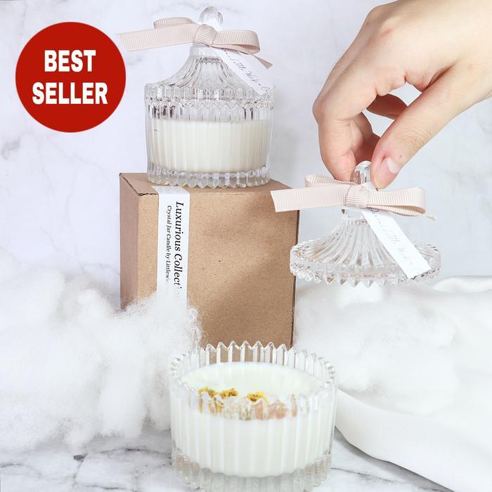 Crystal Jar Premium Scented Candle/Lilin Aromaterapi Souvenir Wedding