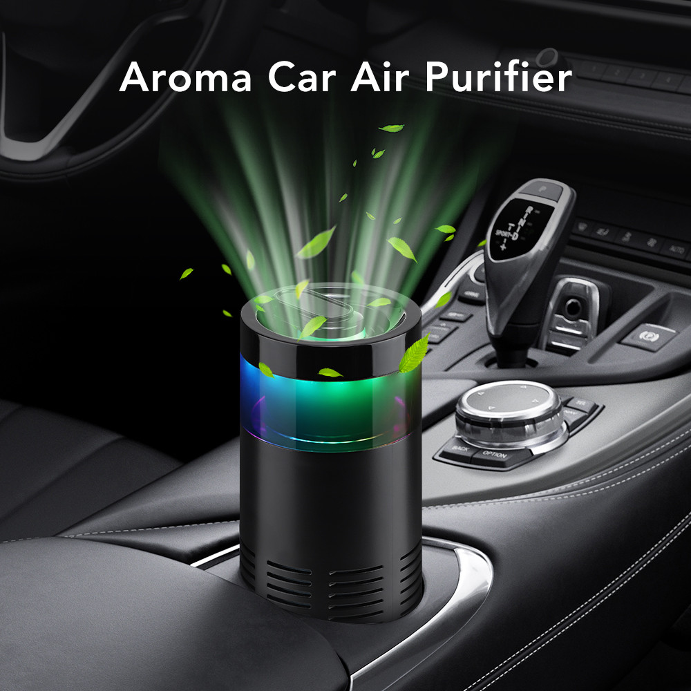 Portable Car Air Purifier Negative Ion Filter Low Noise Deodorizer Mobile Oxygen Bar Vehicle