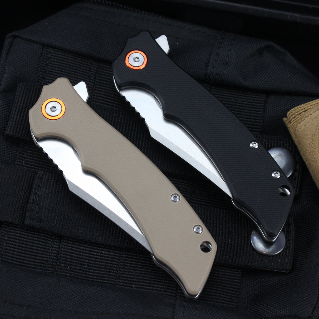 GT-T0062 Folding Knife Tool D2 Steel Blade Ball bearing G10 Handle Outdoor Camping Hunting Knives