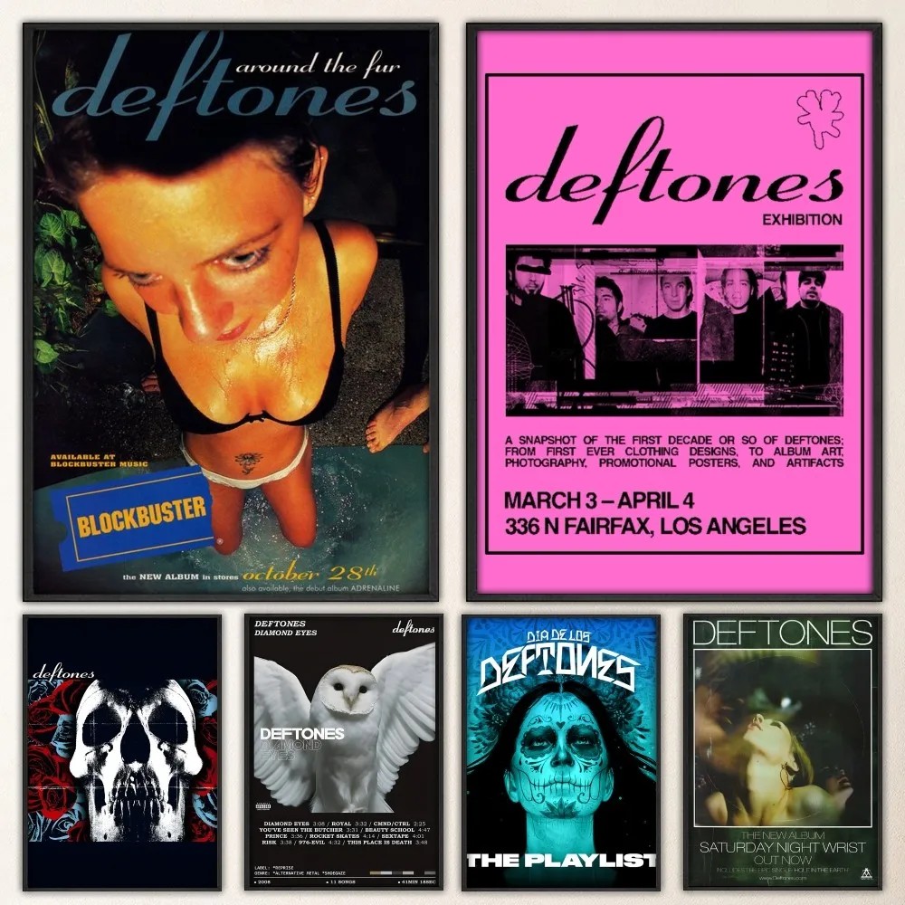 Deftones Music Album Poster Vintage Poster Prints Art Home Painting Bathroom Kitchen Bar Accessories