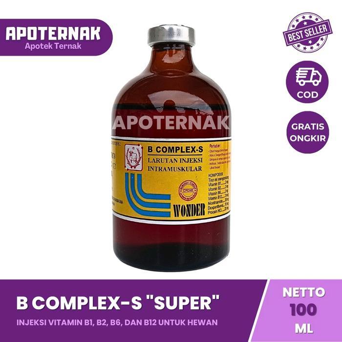 Diki_Diku B Complex-S 100 Ml Vitamin B Kompleks Injeksi Hewan Vitamin B Complex Komplek B1 B2 B6 B12