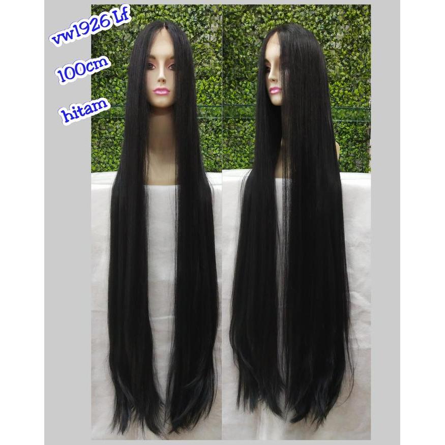 Wig Lace Front rambut palsu dewasa panjang VW 1926 LF 100 Cm