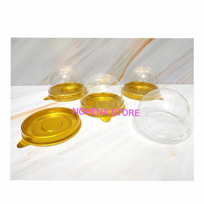 Thebest- MIKA MOONCAKE BULAT+TUTUP-TRAY MIKA BULAT+TUTUP KUE BULAN-MIKA PIA 6CM