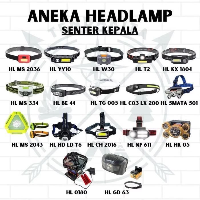 -Aneka Headlamp Headlamp Senter Kepala Senter Kepala LED Lampu Senter Kepala Senter Kepala Super