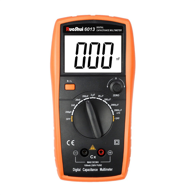 JUAL  RuoShui6013 Digital Capacitance Meter High Precision Handheld Capacitor Tester Auto Tool 200pF