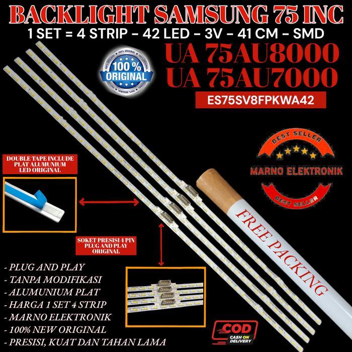 TERLARIS BACKLIGHT TV LED SAMSUNG 75 INC 75AU8000 75AU7000 UA75AU8000 LAMPU BL SALE