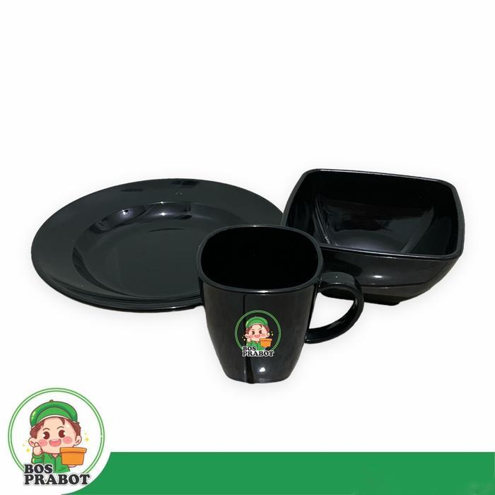 SET PIRING GELAS MANGKOK SEMI MELAMIN / PAKET PERALATAN MAKAN SEMI MELAMIN FOODGRADE