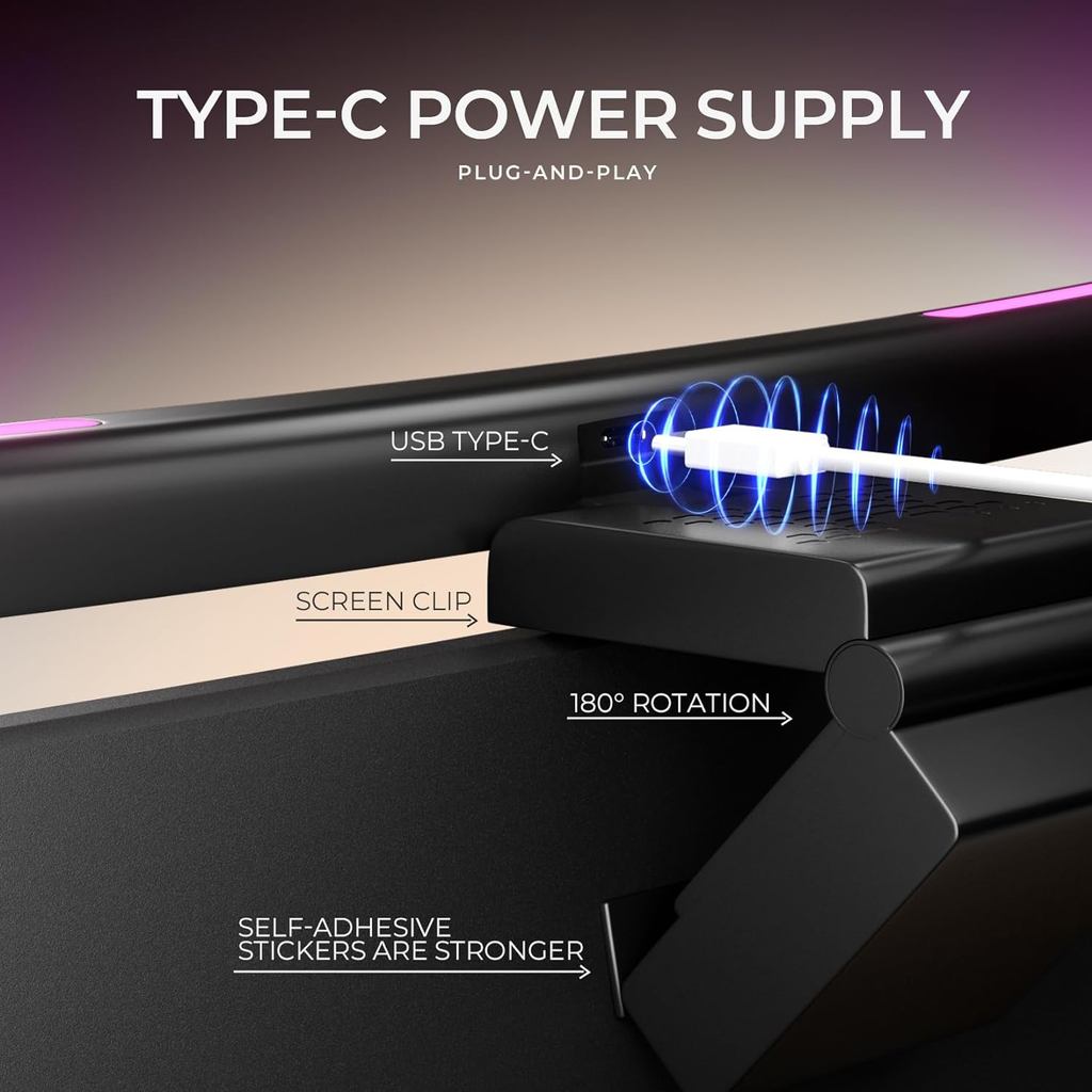 Monitor Light Bar Straight/Curved with RGB Backlight Computer Screen Lamp Eye Caring Touch