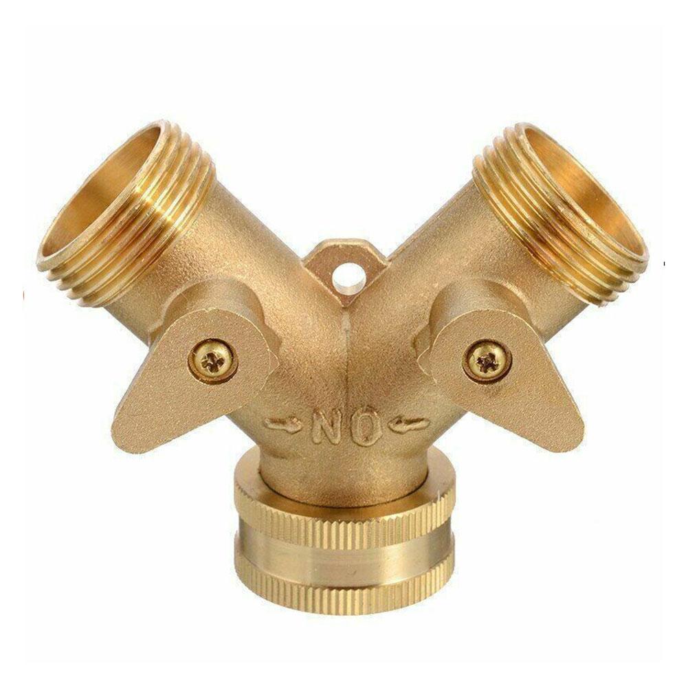 Garden Hose Y Valve Connectors Brass Hose Splitter With Solid Brass Handle Brass Y Valve Water