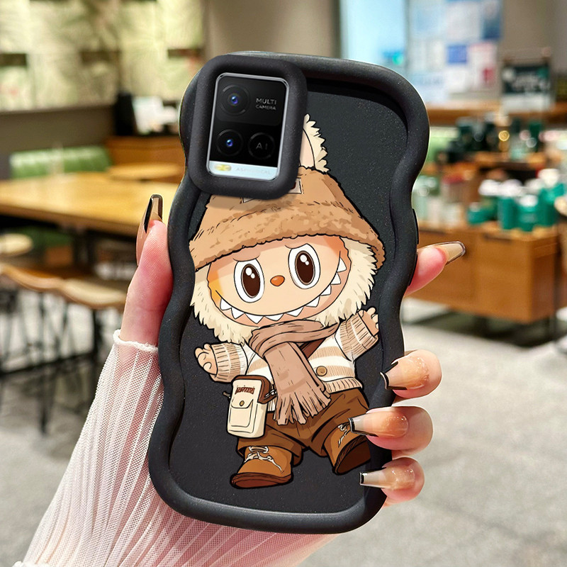 Casing Untuk VIVO Y21 Y21s Y21t Y21e Y21a Y33t Y33s Y21G Case Casing pola Monster kecil plush Kasing