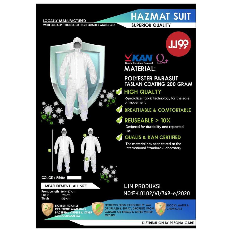 "New" APD / HAZMAT SUIT Polyester Taslan PARASUT Coating HIGH QUALITY