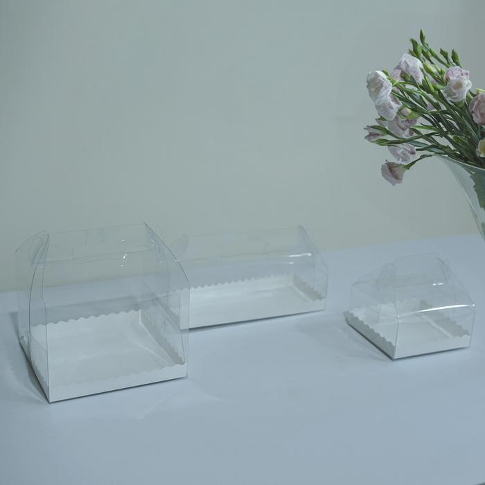 Box Kue Mika Kotak Mika Transparant Box Hampers Cake Box Handle - Model Terbaru