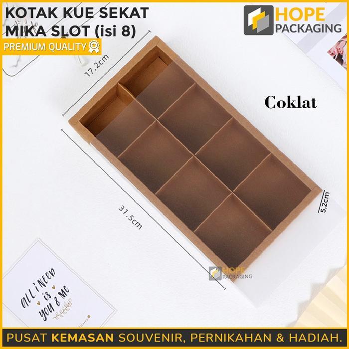 Kotak Mika Kue Mooncake Slot 8 SEKAT / Tray Mika Box Kotak Mochi Kue / Souvenir Hampers Kue Kering /