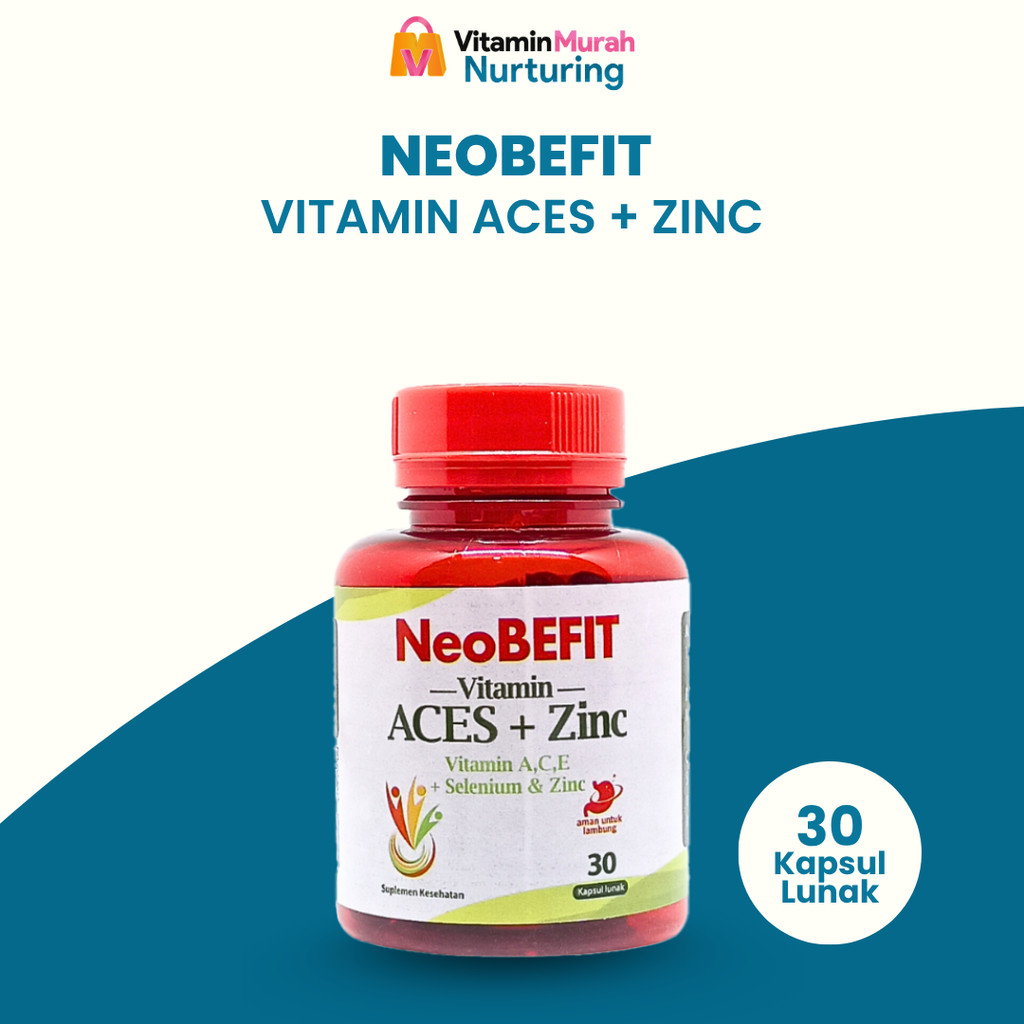 NeoBEFIT Vitamin A C E Selenium + ZINC ISI 30 & 100 KAPSUL LUNAK
