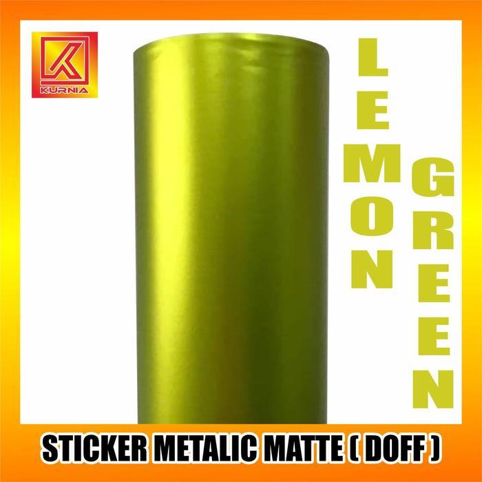 Grosir Sticker Metalic Matte ( Metalik Doff ) Lemon Green