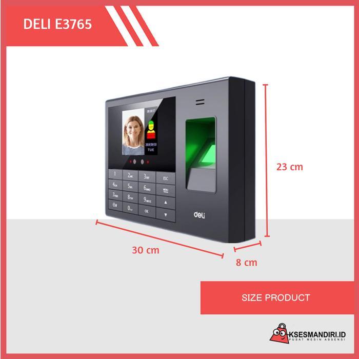 DELI E3765 MESIN ABSENSI FINGERPRINT SENSOR WAJAH